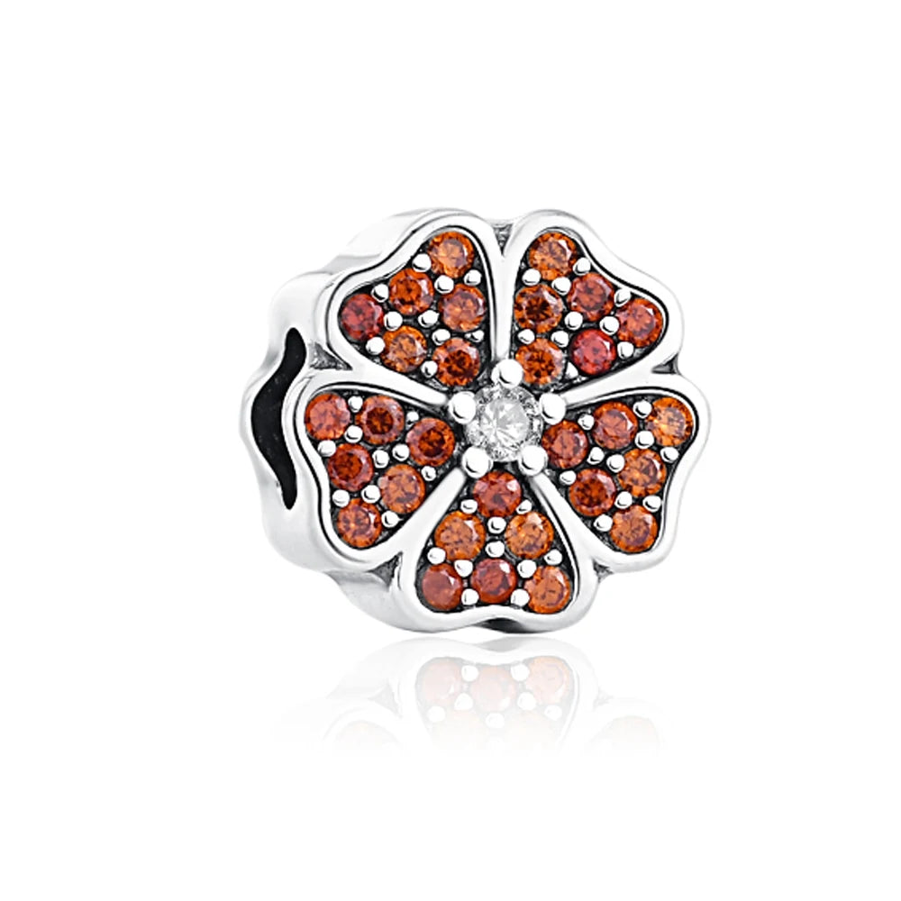 Sterling Silver Four-Leaf Clover Charm Bracelet for Women A1102