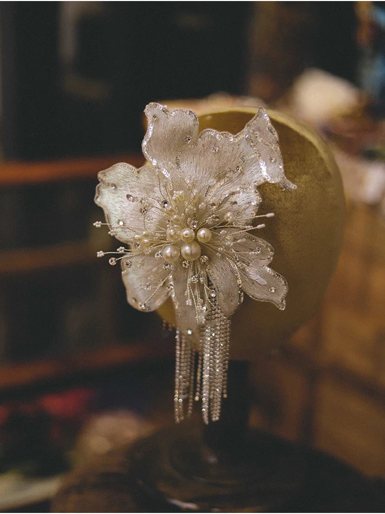 Elegant Bridal Pearl Hairpins for Women - Handmade Wedding Headdress Accessories
