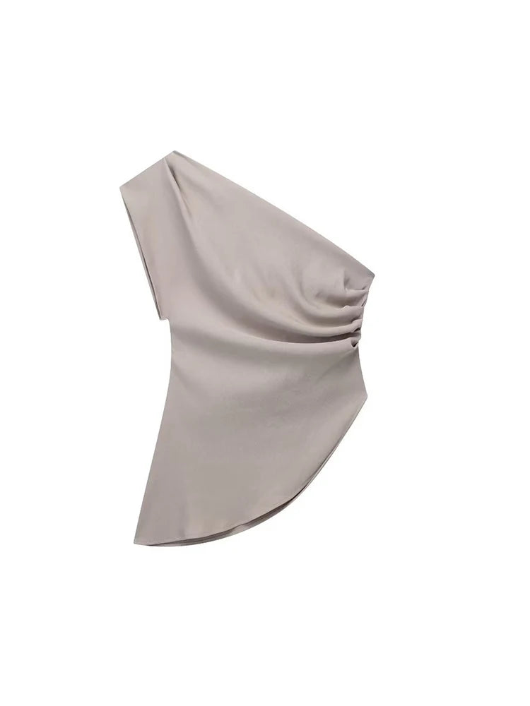 Dozw Asymmetric Off Shoulder Top For Women Trendy Chic