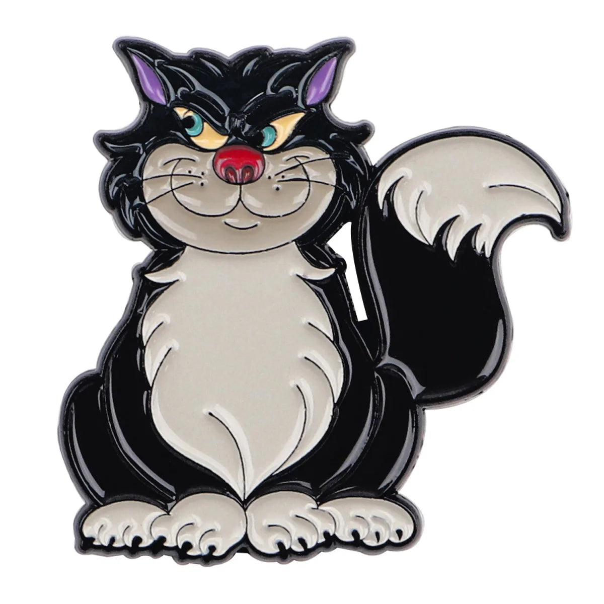 Charming Black Cat Enamel Pin Brooch for Backpacks and Clothing - Fun Cartoon Jewelry Gift for Kids