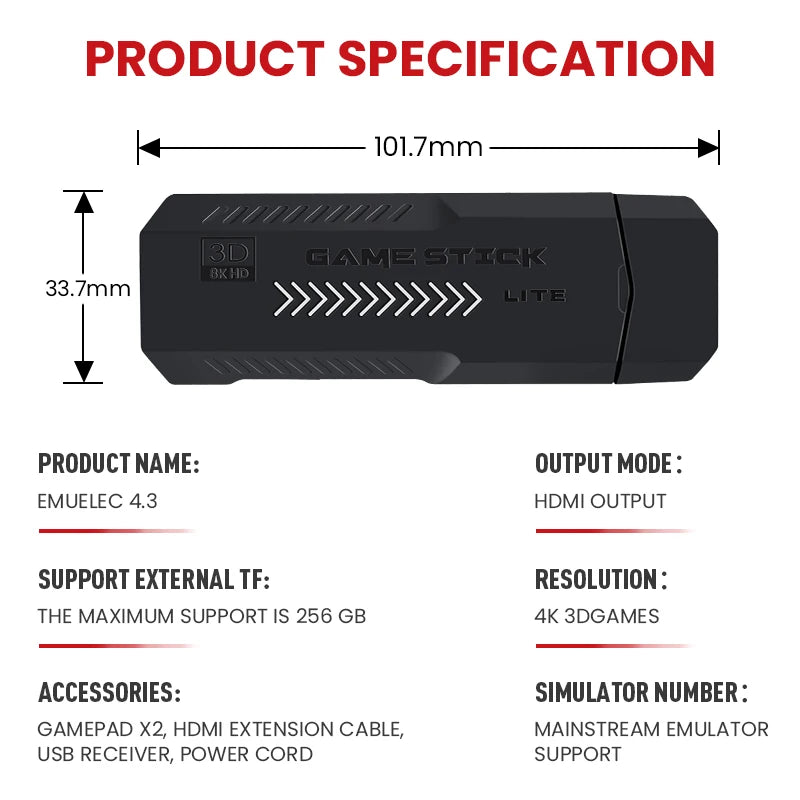 X2 Plus 256G 50000 Game GD10 Pro 4K Game Player 3D HD Retro Video Game Console Wireless Controller TV 50 Emulator For Kids Gifts