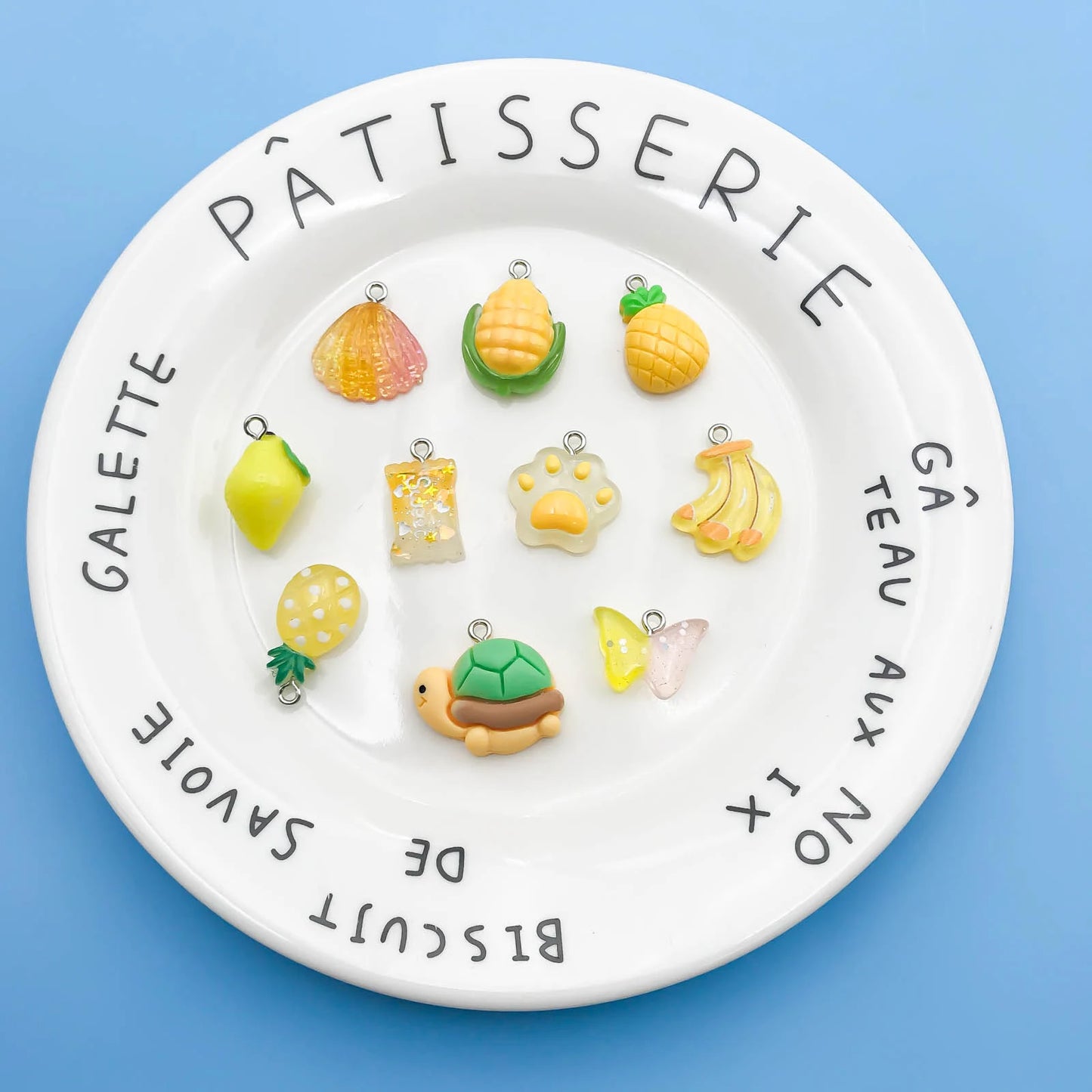Colorful 3D Resin Charms Set for DIY Jewelry Crafting
