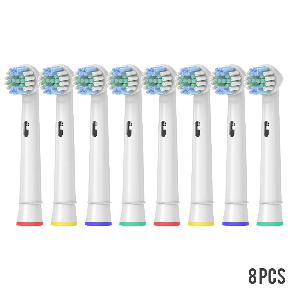 Electric Toothbrush Replacement Brush Heads for Oral Basic Cleaning B Nozzle D100 D25 D30 D32 4739 3709 3744 17A-8pcs