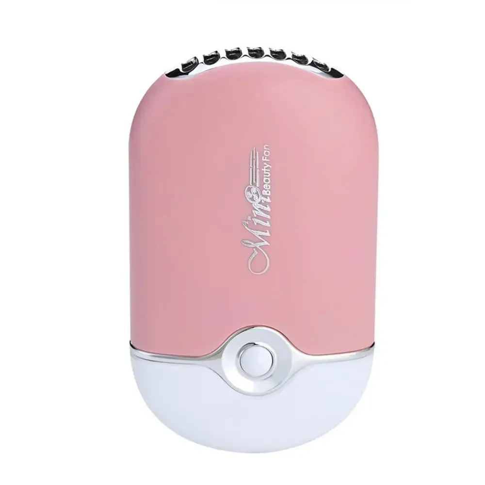 Usb Rechargeable Portable Mini Fan Bladeless Handheld Dryer Pink