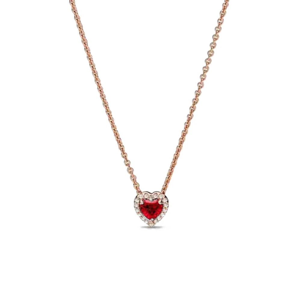 Zircon Love Heart Pendant Necklace Top Rated DIY Jewelry Charm for Women B5774