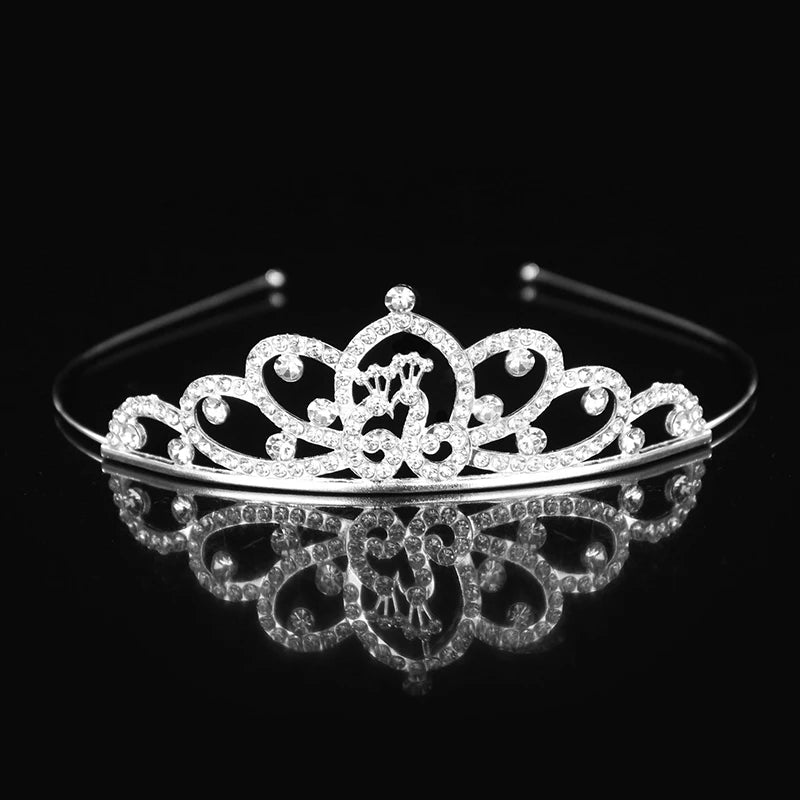 Elegant Crystal Princess Tiaras for Girls Wedding Party Hair Accessories