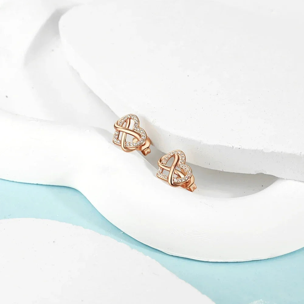 925 Sterling Silver Luxury Heart Sun Moon Stud Earrings Bow Butterfly Crab Clip Set for Women Party Jewelry Gifts