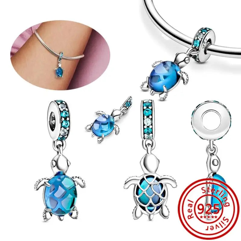 Cute Animal Family Charm Beads for DIY Silver Bracelet Jewelry Making Y048