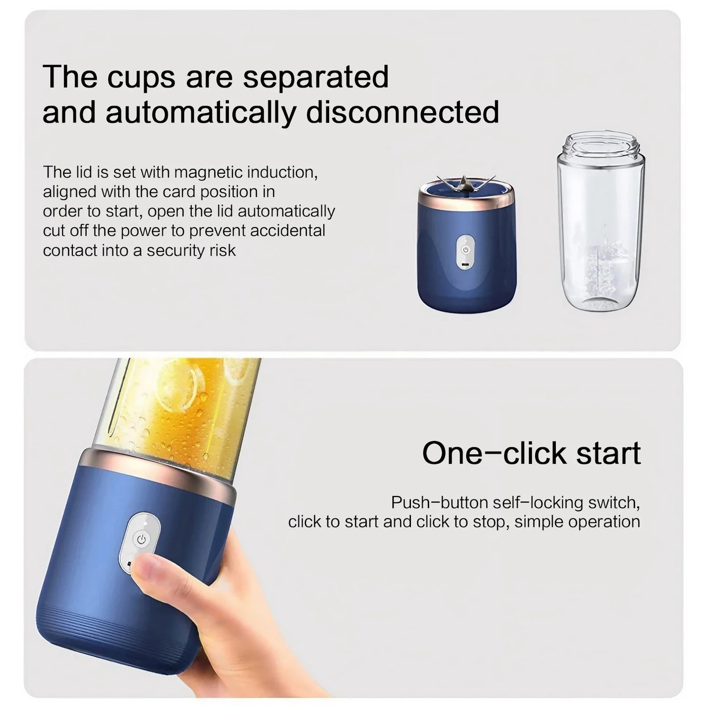 Compact 400ml Dual Cup USB Juice Blender Gadget