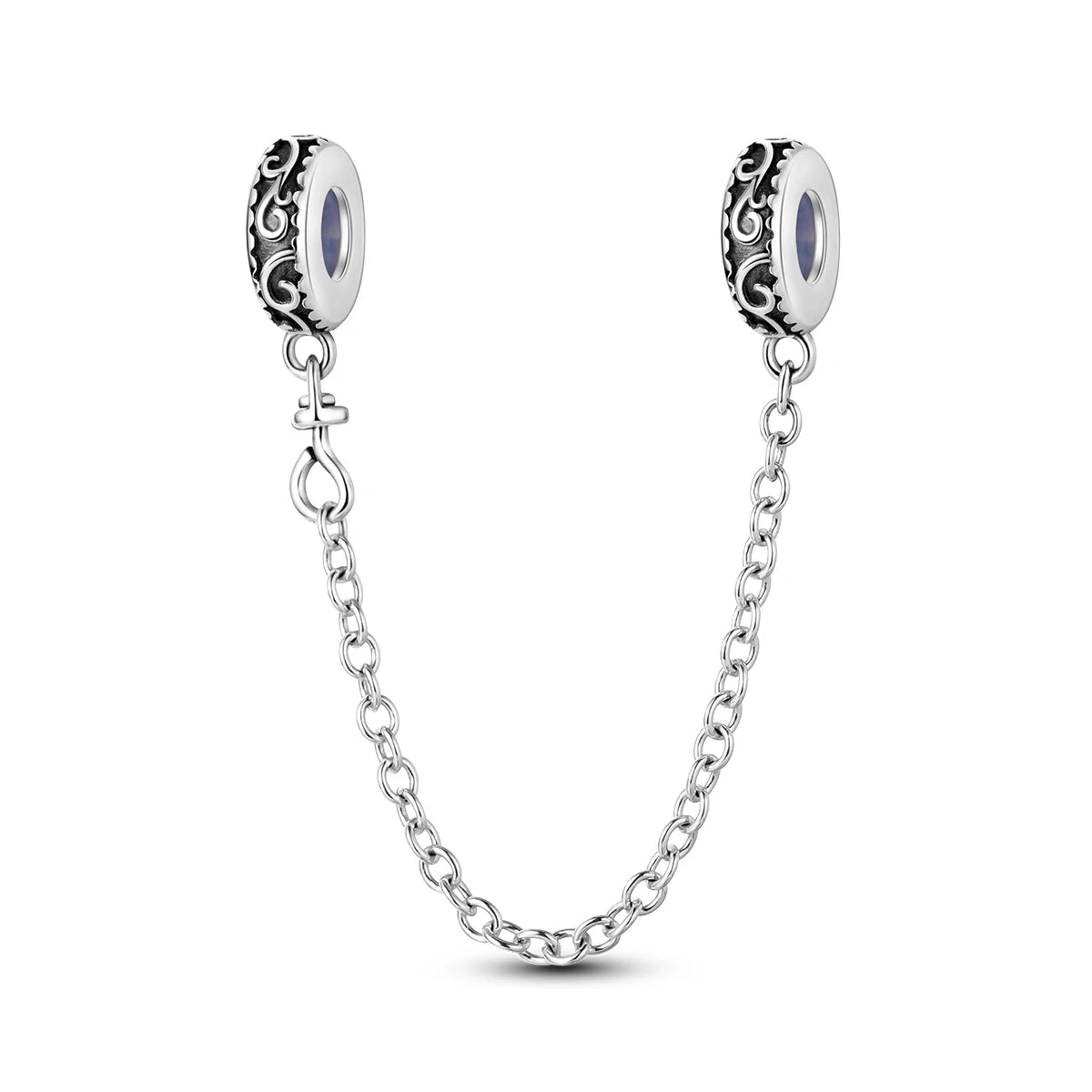 Moonlit Charm Clip 925 Silver Safety Chain Clasp for DIY Bracelets Jewelry for Women and Girls KTC643