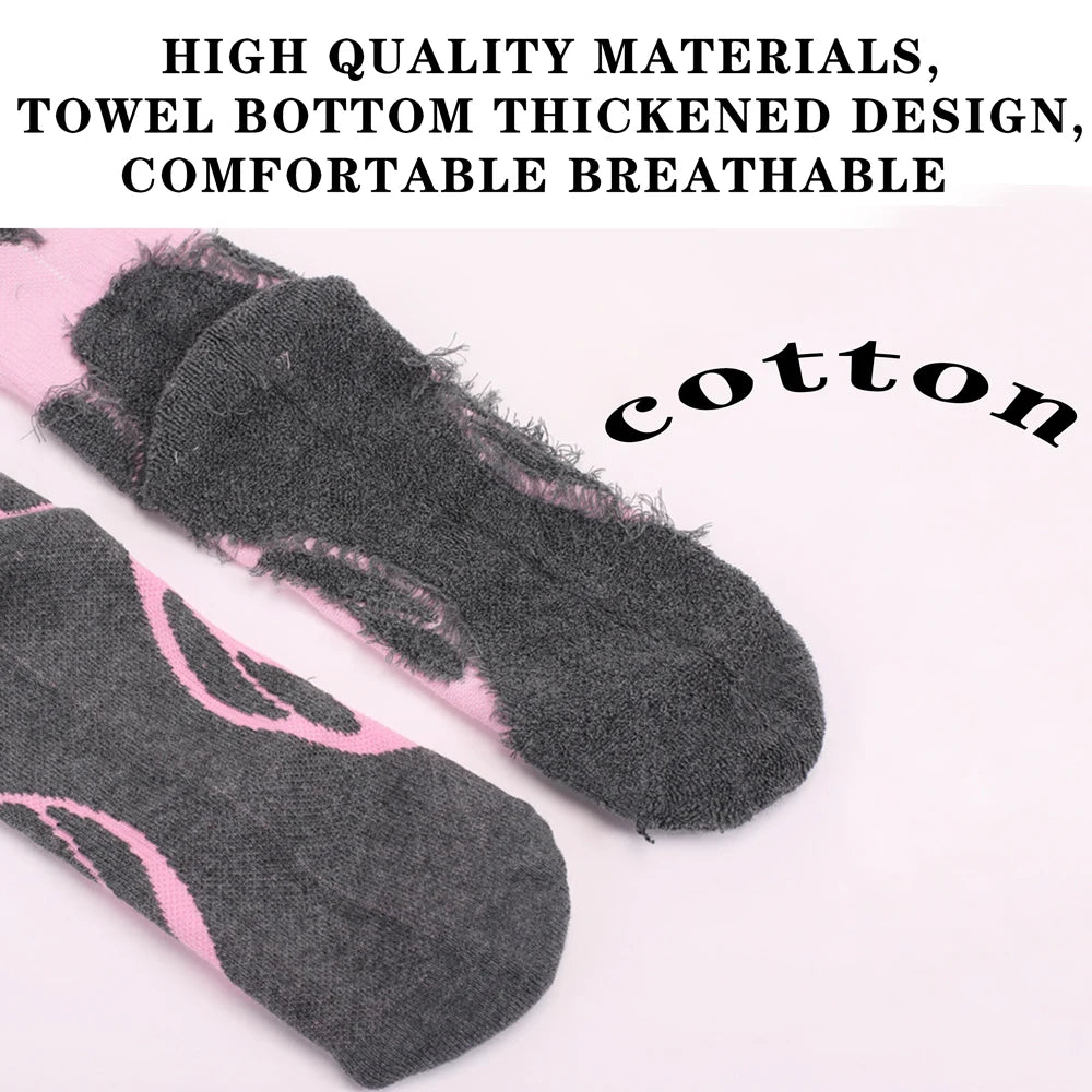 Womens Thermal Ski Socks Long Sporty For Cycling Running