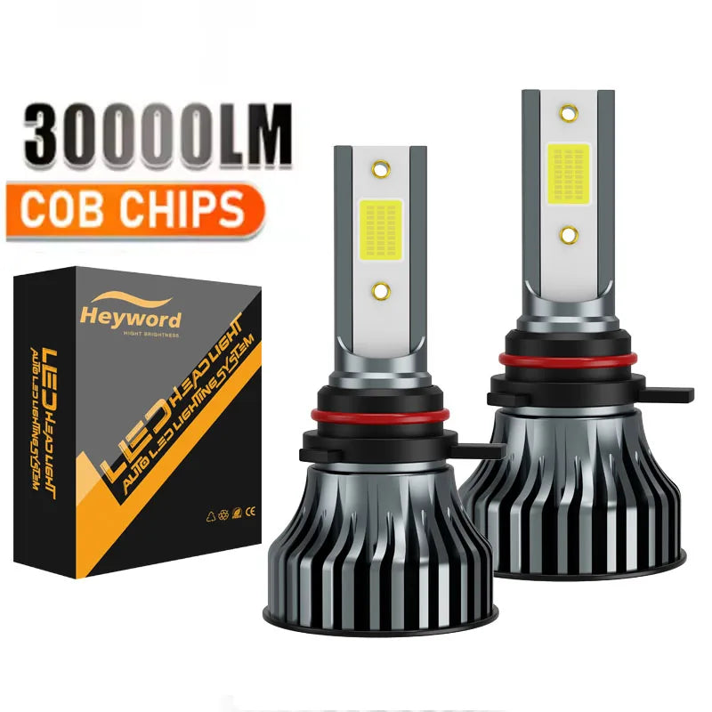 Heyword 160W 30000LM 6000K COB LED Headlight Bulbs Pair