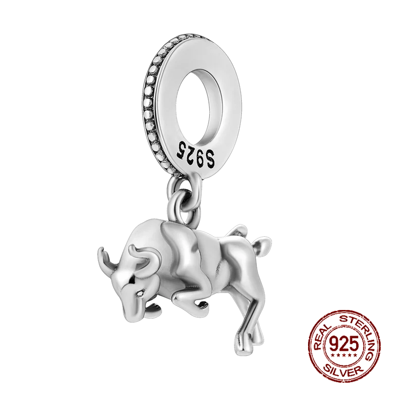 Inlaid Zircon Heart Charm Beads 925 Sterling Silver Dangle for Bracelets SMC2976