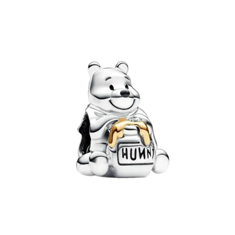 925 Silver Teddy Bear Beads and Mouse Pendant for European Original Bracelet DIY Exquisite Jewelry