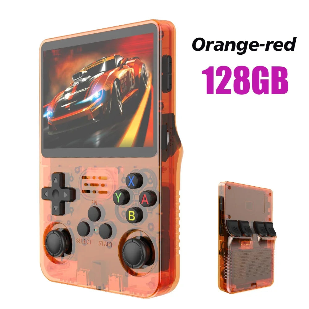 128GB Open Source R36S Retro Handheld Game Console Linux 3.5 Inch IPS Pocket Portable Player With 15000 Preloaded Games