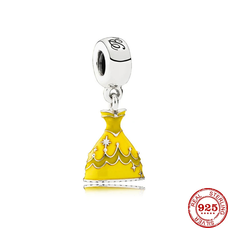 Mermaid Princess 925 Silver Dangle Charm Top Rated DIY Jewelry for Bracelets and Necklaces F115
