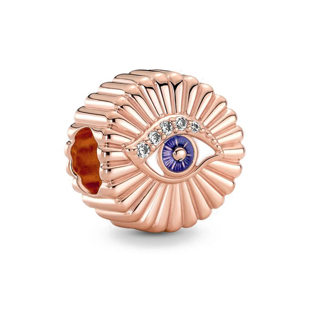 Rose Gold Butterfly Lock Key Charms Beads for DIY Jewelry Making F582