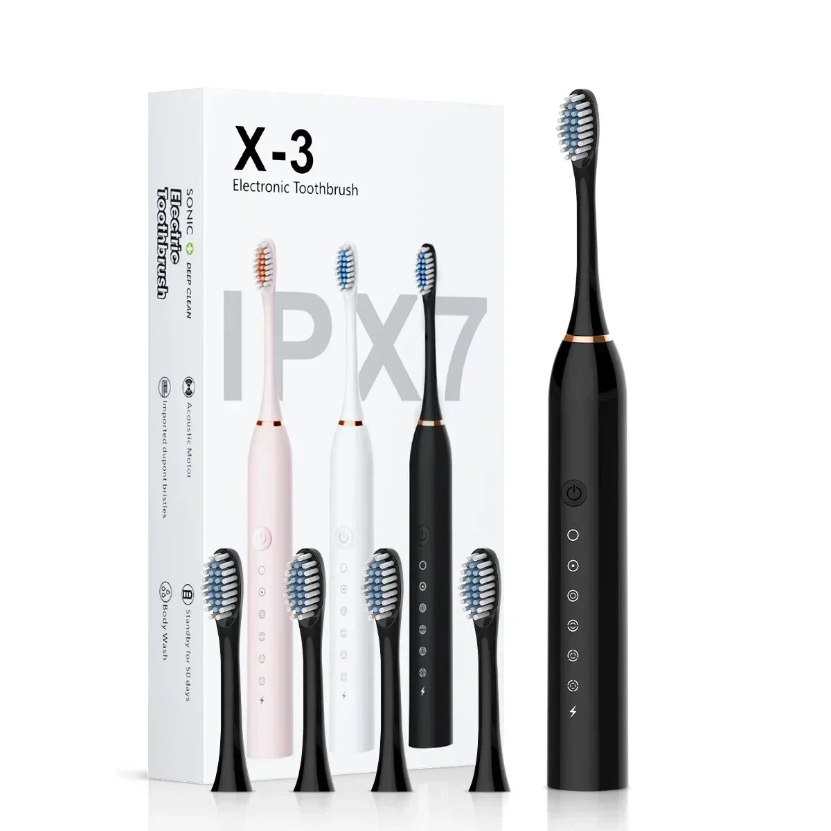 Electric Ultrasonic Toothbrush Six Speed Mode USB Charging Set