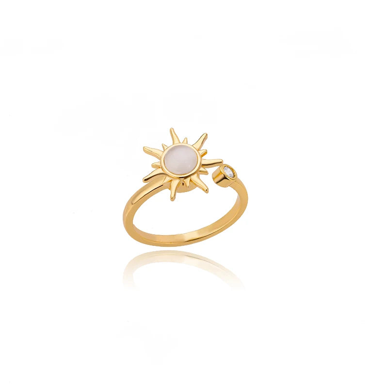 Gold Color 316L Stainless Steel Women's Rings - Fade-Resistant Luxury Wedding Jewelry with Free Shipping