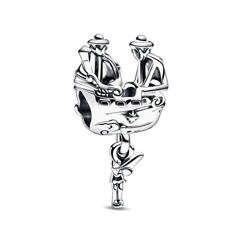 Exquisite 925 Silver Shell Bead Mouse Pendant for European Bracelets – DIY Jewelry Accessory with Zircon