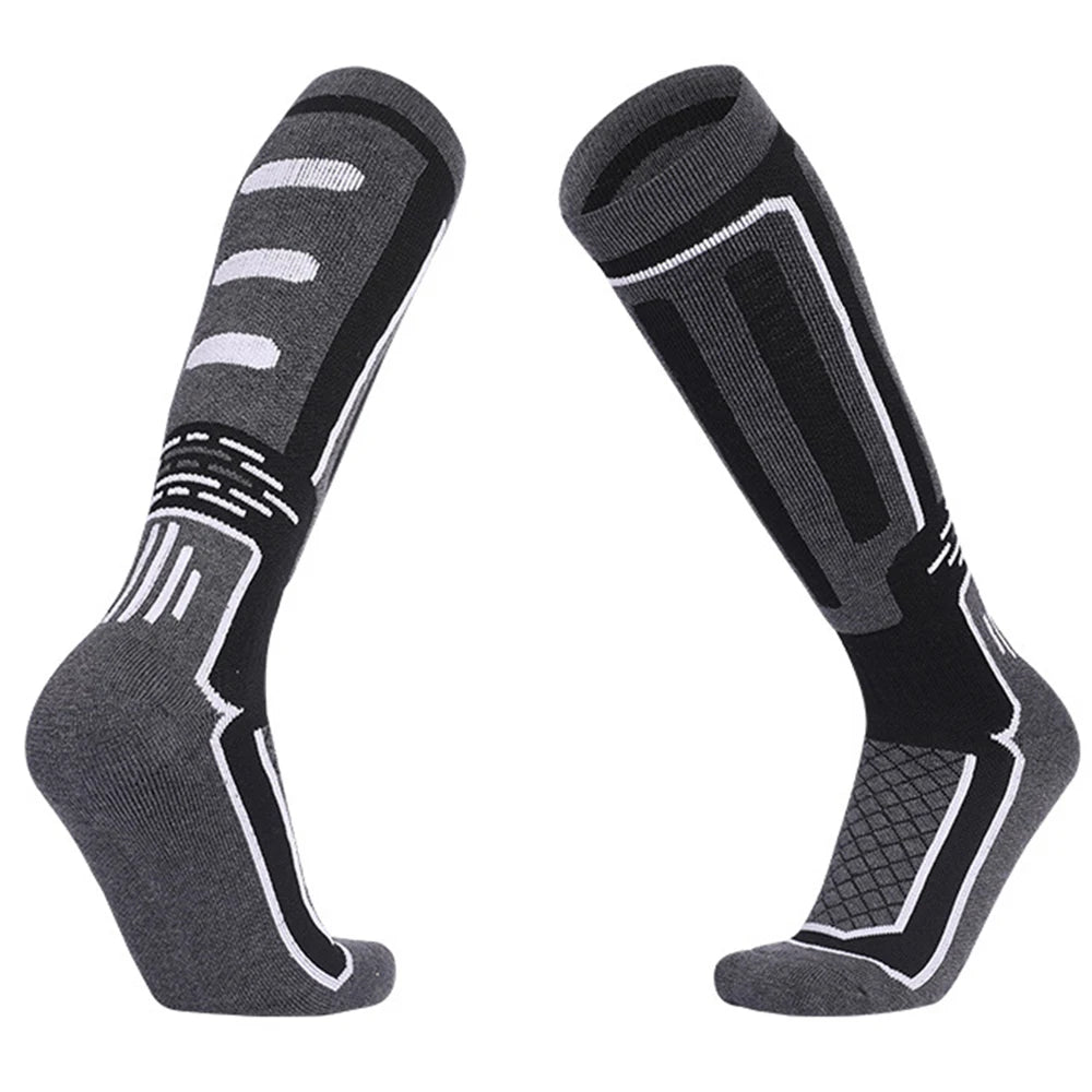 Mens Cotton Knee High Thermal Ski Socks For Winter Use
