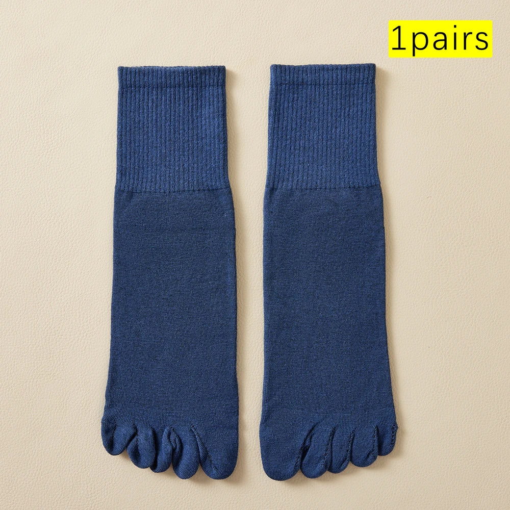 Men Cotton Toe Socks Moisture Wicking Odor Control