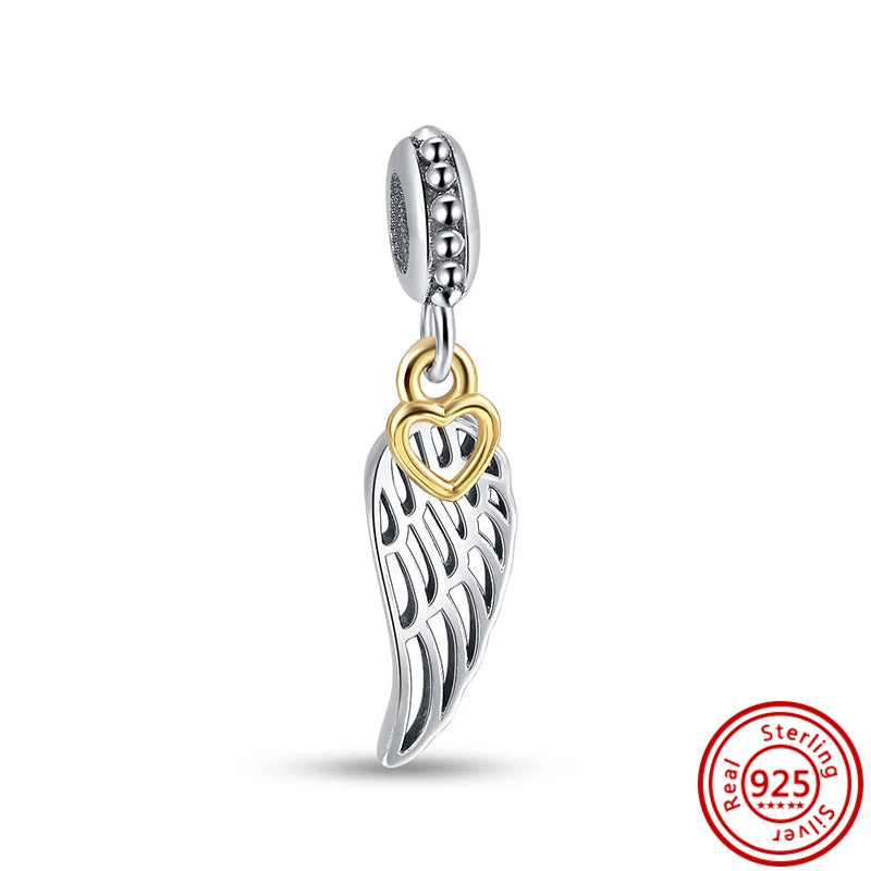 925 Silver Lucky Crown Butterfly Heart Family Tree Beads