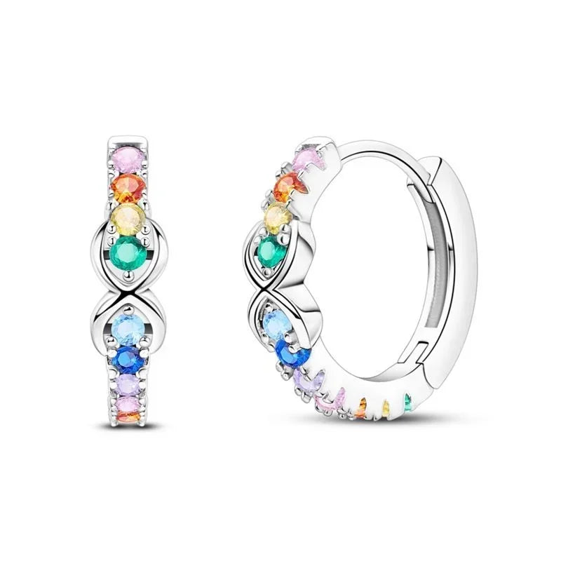 925 Sterling Silver Tulip Hoop Earrings with Dragonfly Firefly Bow Shell Conch and Turtle Designs Fine Jewelry Gifts for Women