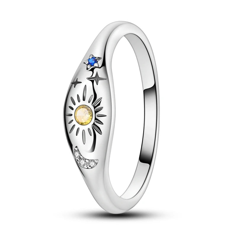 Zircon Diamond 925 Sterling Silver Women's Ring Elegant Fine Jewelry KTR232
