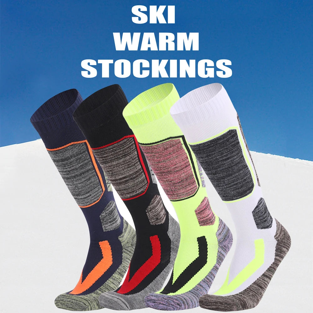 Thermal Thick Cotton Ski Socks High Knee Warm Unisex