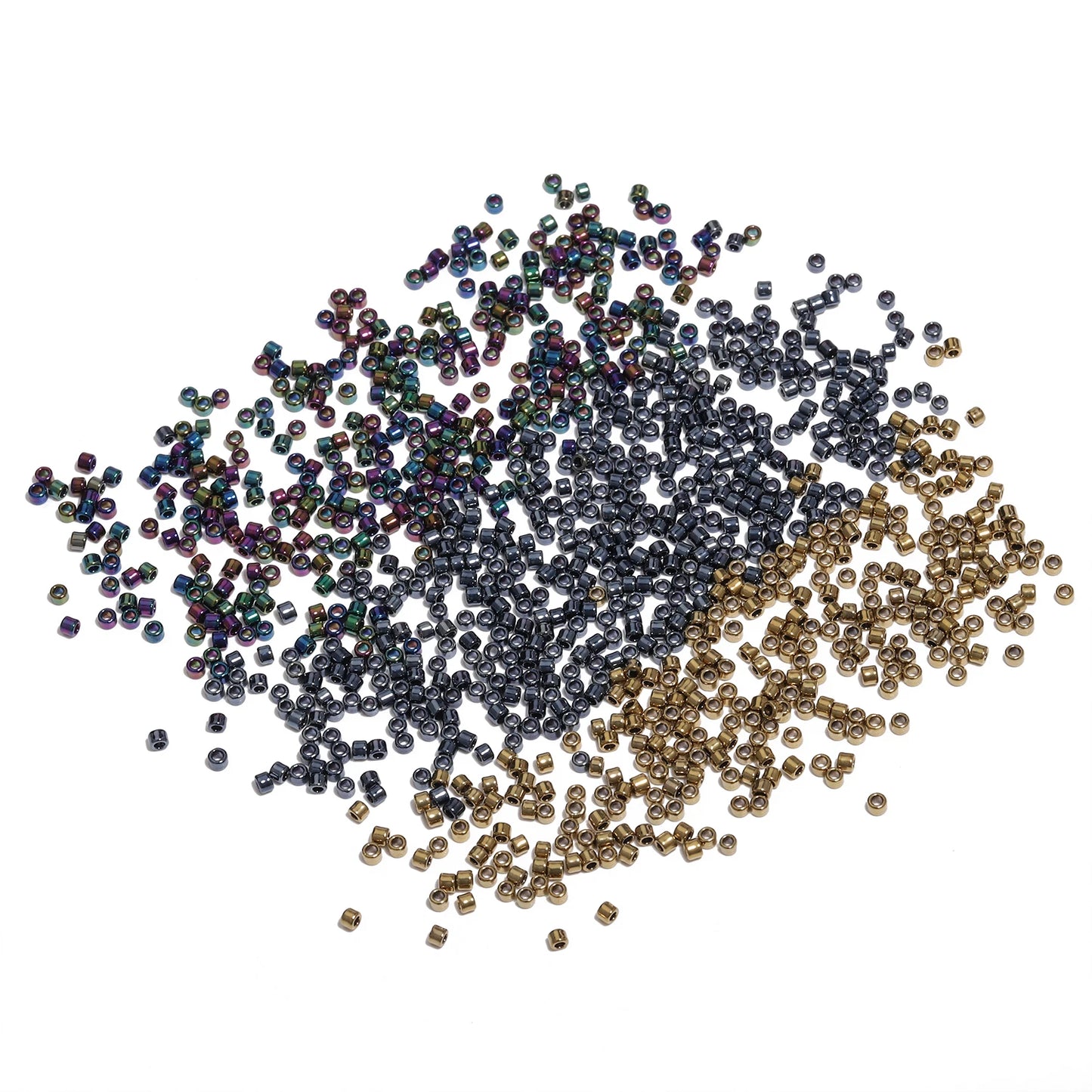 Vintage Japanese 2mm Glass Spacer Beads for Jewelry Making and Needlework