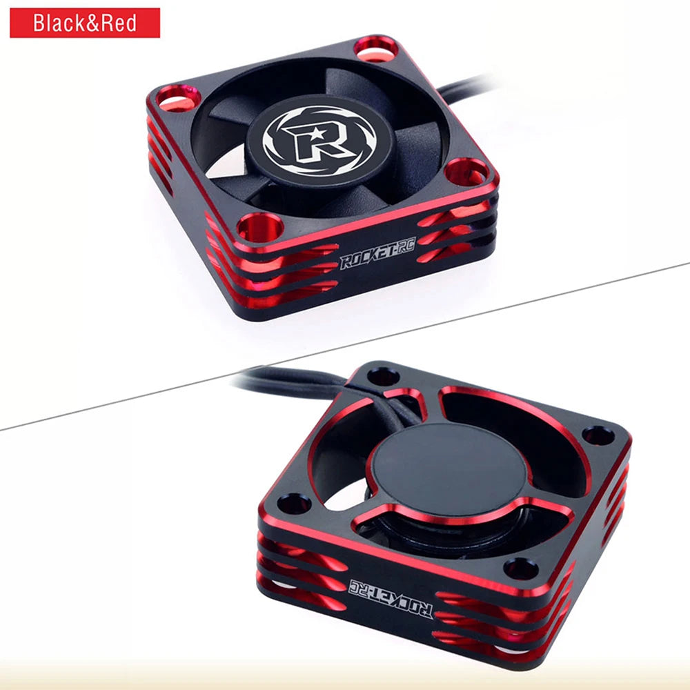 Rocket RC Fan 25mm 30mm 35mm 40mm 50mm Cooling Fan for RC Car 30mm red for motor