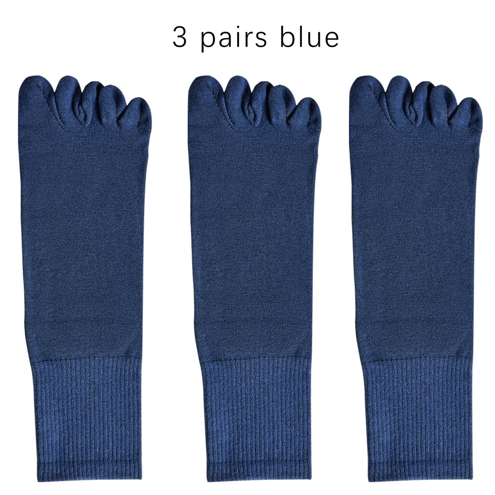 Mens Split Toe Cotton Crew Socks Moisture Wicking Freshness