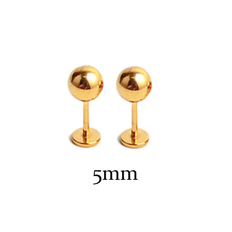 Stainless Steel Tragus Helix Ball Studs Set for Men and Women Body Piercing Jewelry
