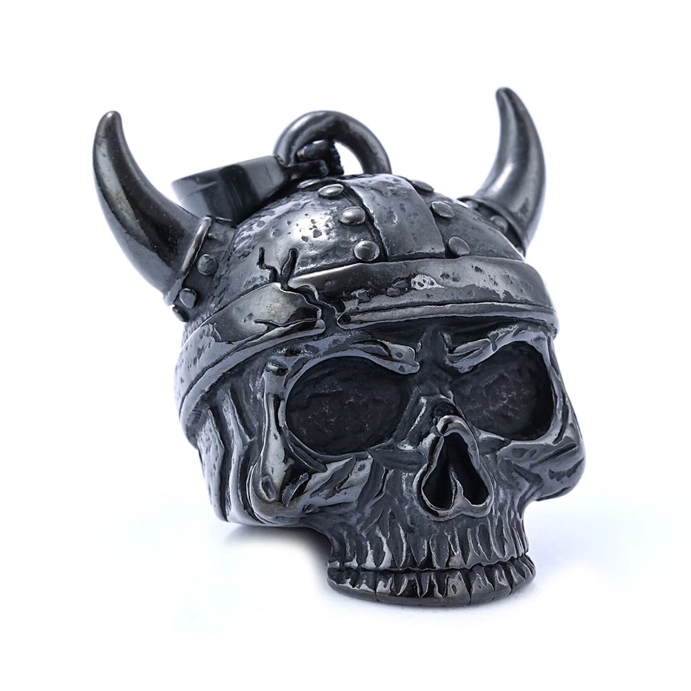 Viking Warrior Helmet Pendant Stainless Steel Eagle Cross Jewelry