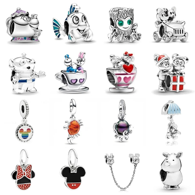 925 Silver Dress Pendant Charms for European Bracelets