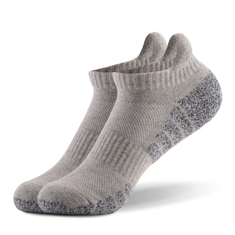 Cotton Thickened Low Cut Running Socks Breathable Mesh