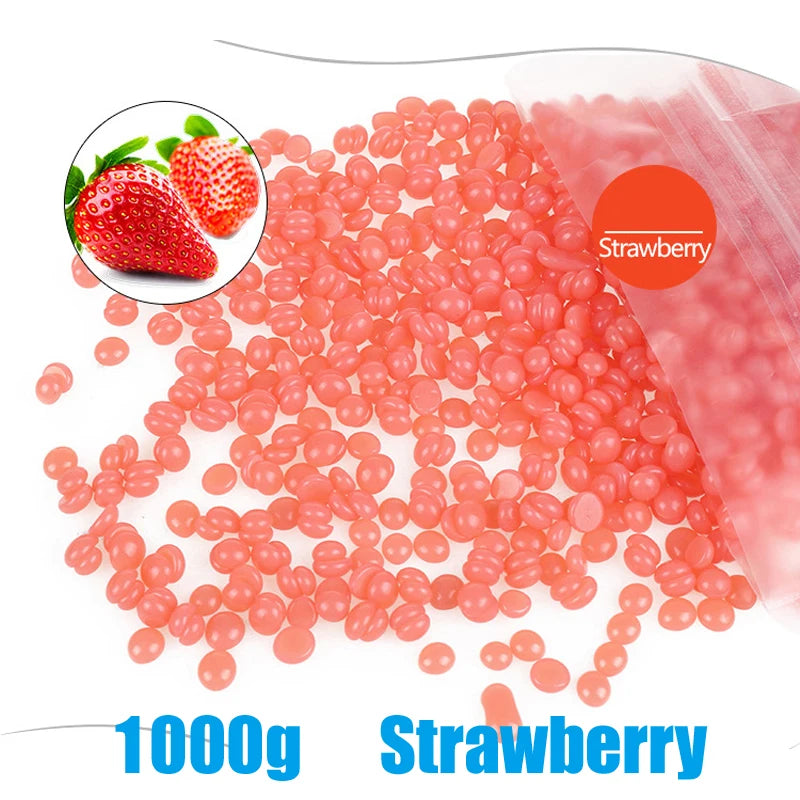 Painless Hard Wax Beans for Bikini and Body Hair Removal with Heating Wax Machine - Fast and Gentle Depilatory Solution