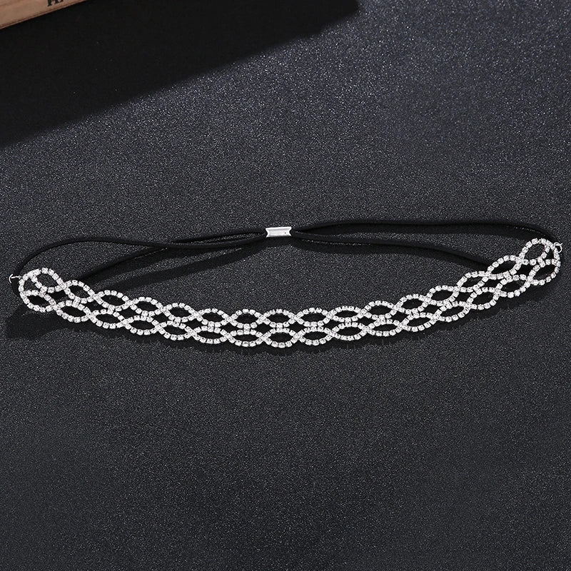 Luxury Pearl Rhinestone Beaded Hairband Lace Crown Crystal Bridal Tiara for Weddings and Special Events