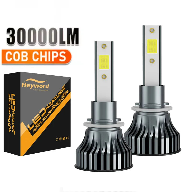 Heyword 160W 30000LM 6000K COB LED Headlight Bulbs Pair