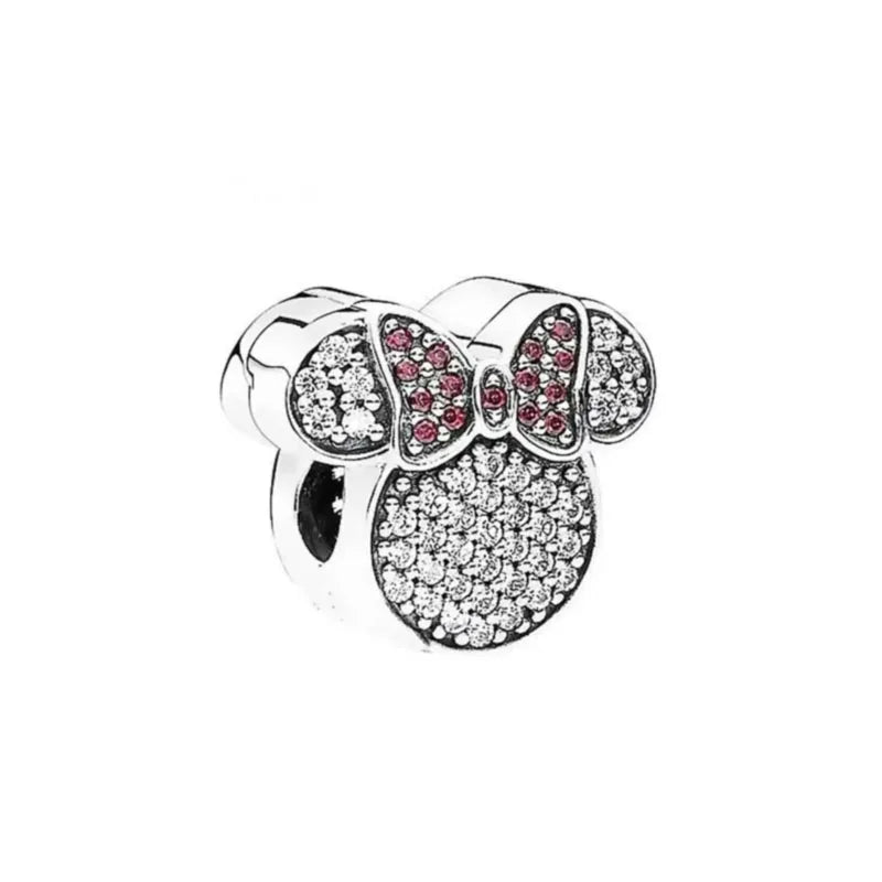 Exquisite 925 Silver Shell Bead Mouse Pendant for European Bracelets – DIY Jewelry Accessory with Zircon
