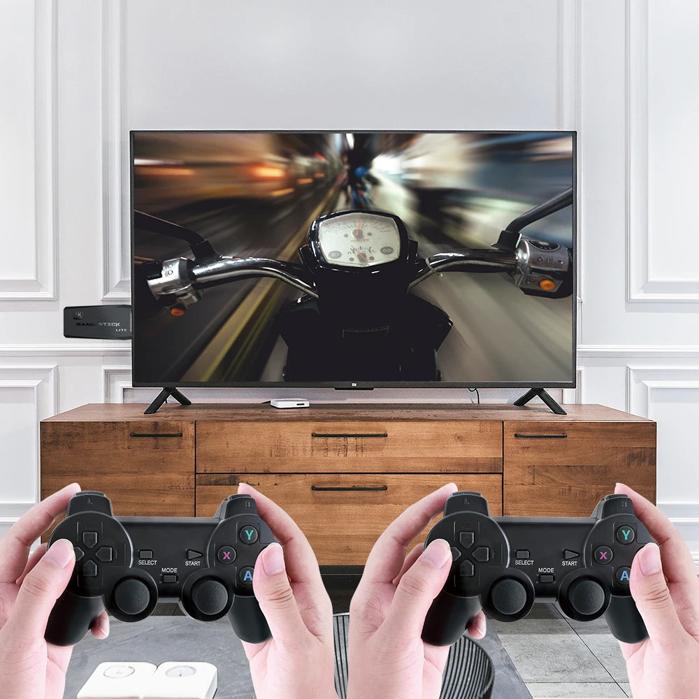 BOYHOM M8 4K Retro Game Stick With Dual 2.4G Wireless Controllers 20000 Built In Games 64GB TV Console Gift For Boys