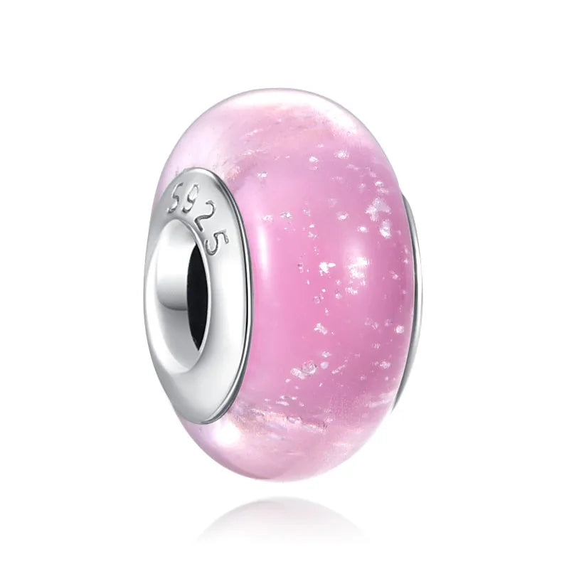 Spring Butterfly Heart Enamel Flower Charm Bead for Bracelets and Necklaces