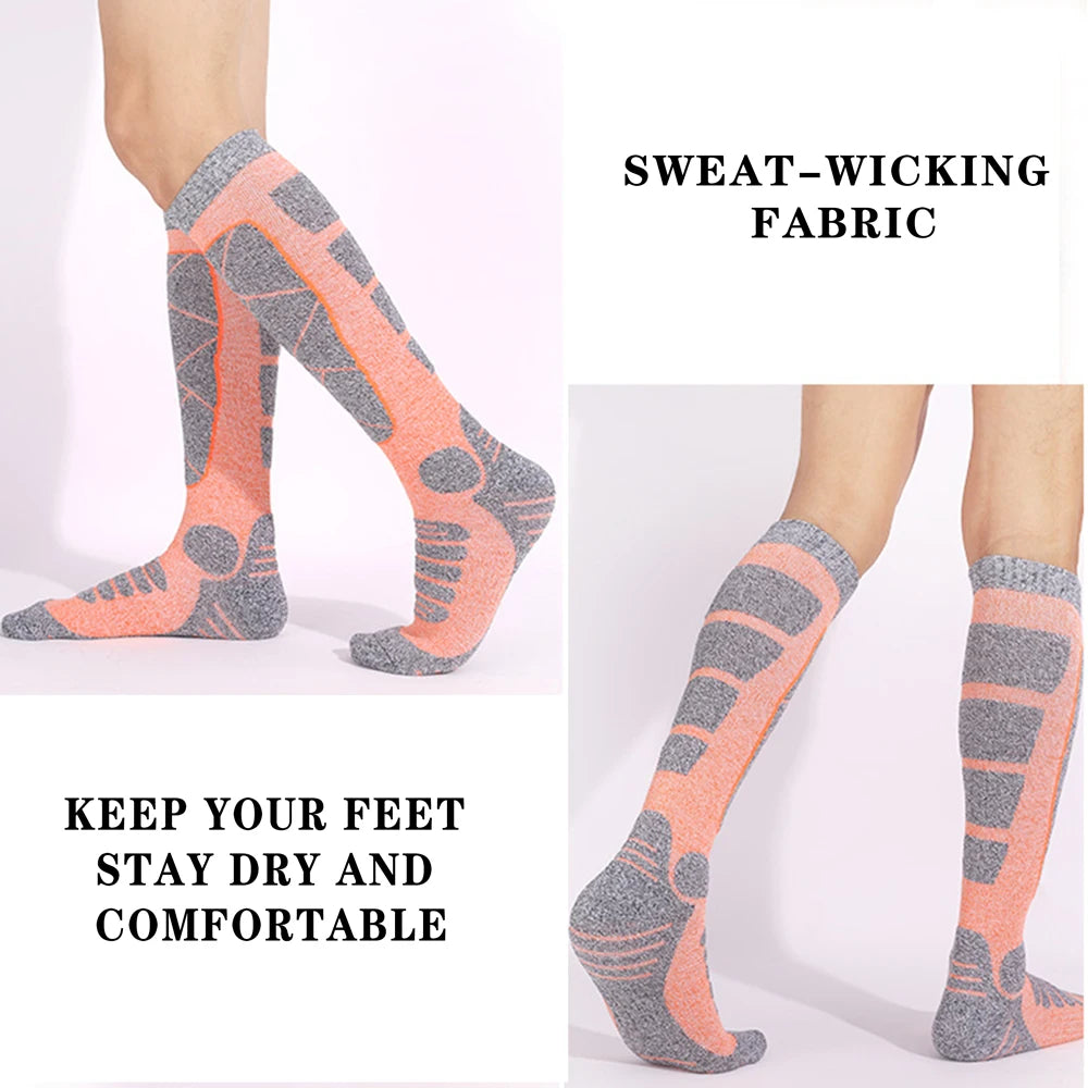 Women Thermal Ski Socks Heavy Cushion Arch Support Hiking