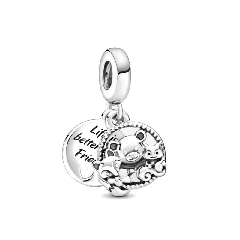 Exquisite 925 Silver Car Bead Cross Pendant for European Bracelets Stylish DIY Jewelry for Women