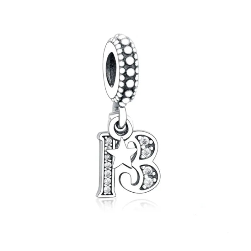 European 925 Sterling Silver Birthday Celebration Pendant Charm Bead for Women Bracelet and Necklace