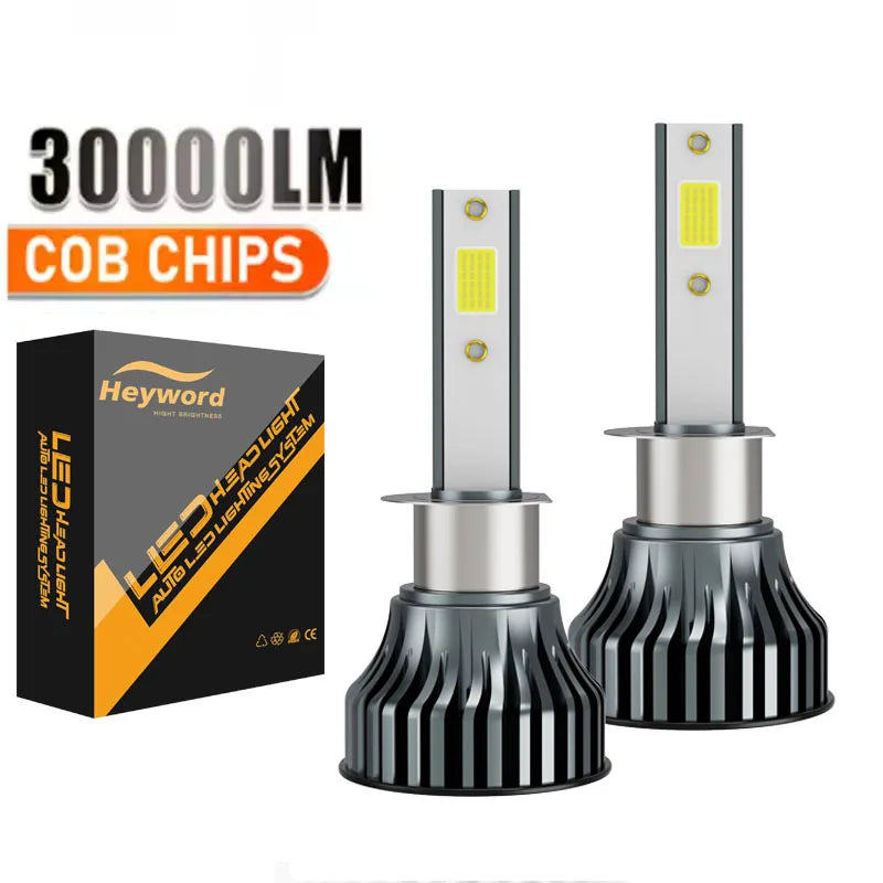 Heyword 160W 30000LM 6000K COB LED Headlight Bulbs Pair