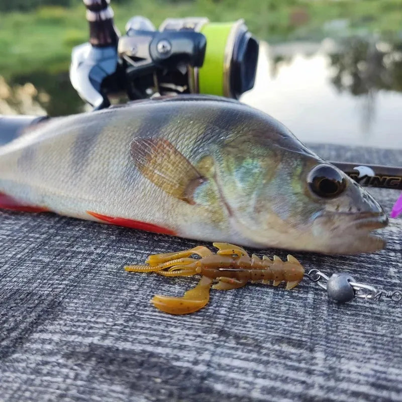 65mm 10pcs Lobster Soft Lure Bionic Shrimp Fishing Bait D