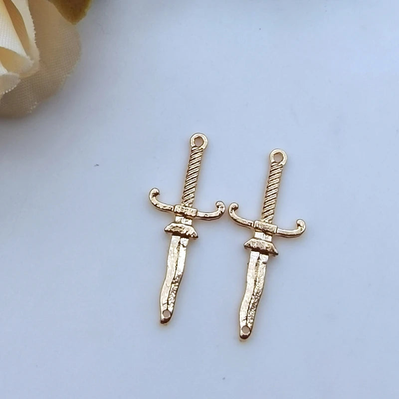 5 Piece Hand Sword Pendant Set DIY Unisex Gothic Charms