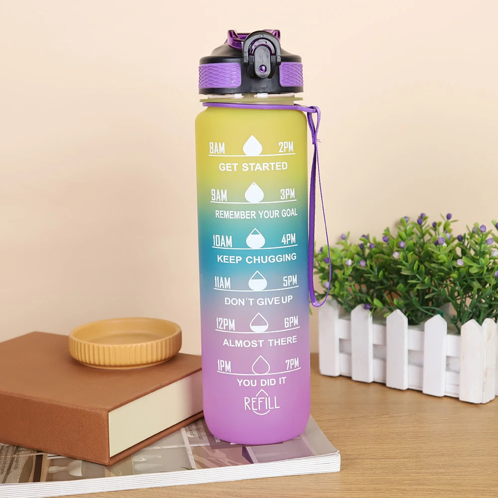 1L Silicone Leakproof Sport Water Bottle For Travel